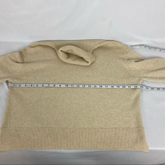 JENNI KAYNE Atlas Turtleneck Sweater in Wheat tan brown cream - Picture 12 of 13